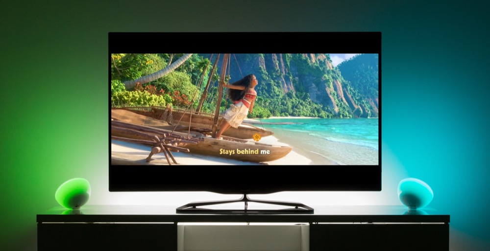The Philips Hue Play Light Bars add a nice ambiance to your TV set up!