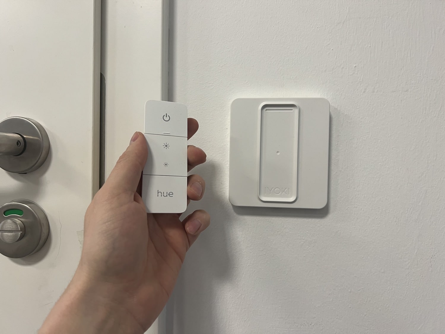 Philips Hue Dimmer Switch Tap Dial 3d-printed 2-gang WALL PLATE
